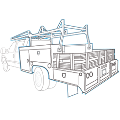 Truck with drawer pack storage